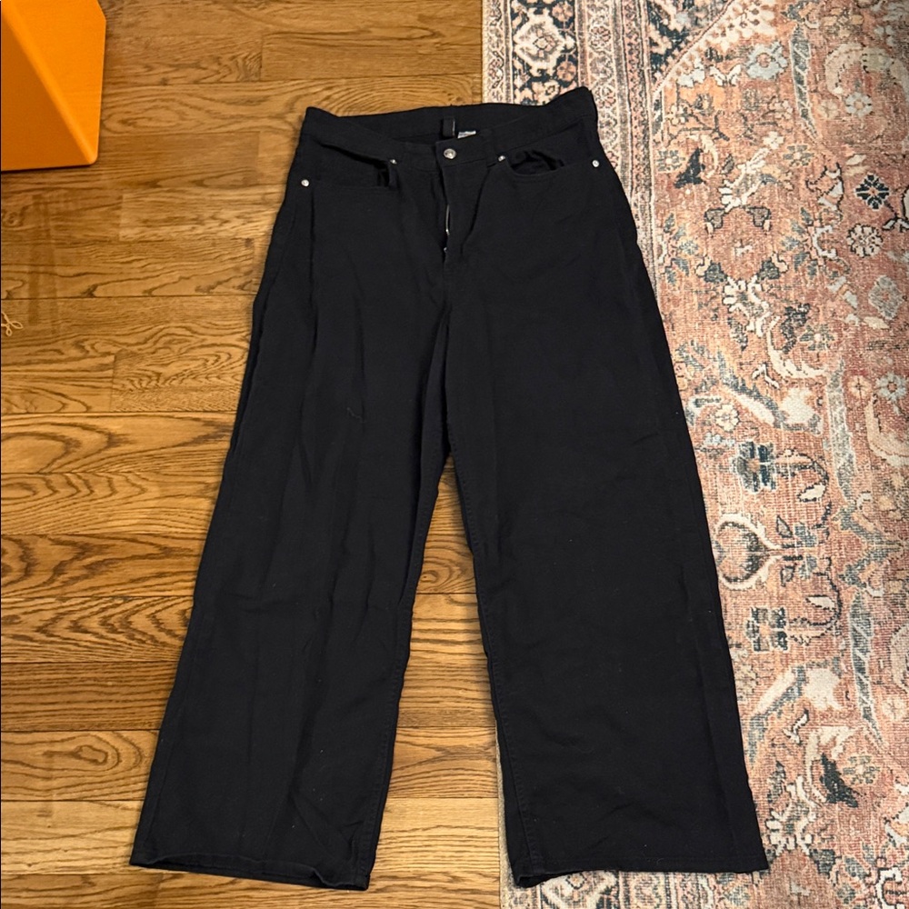 H&M Divided Black Wide Leg Trousers